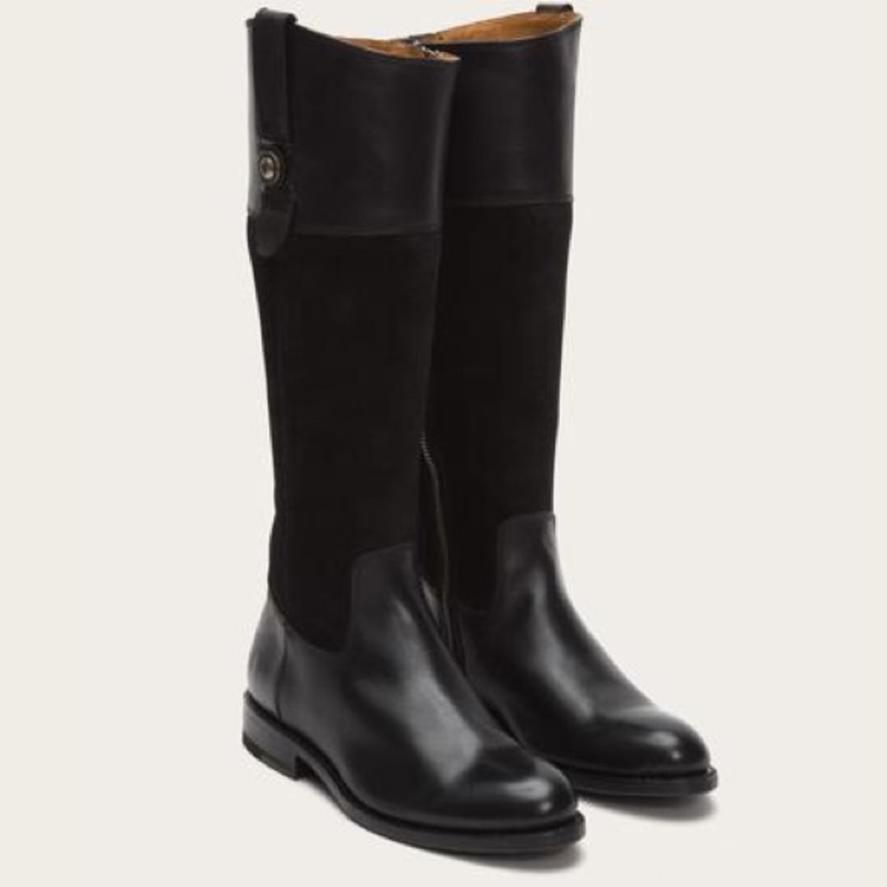 Frye Jayden Button Tall Black Size 5.5